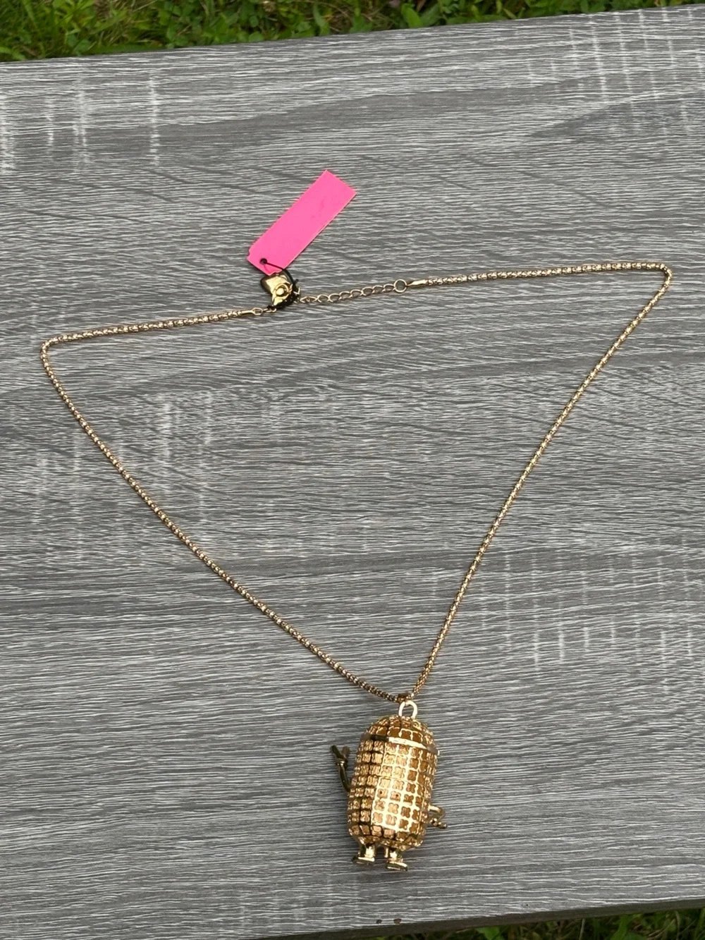 Betsey Johnson Minion Pendant Necklace